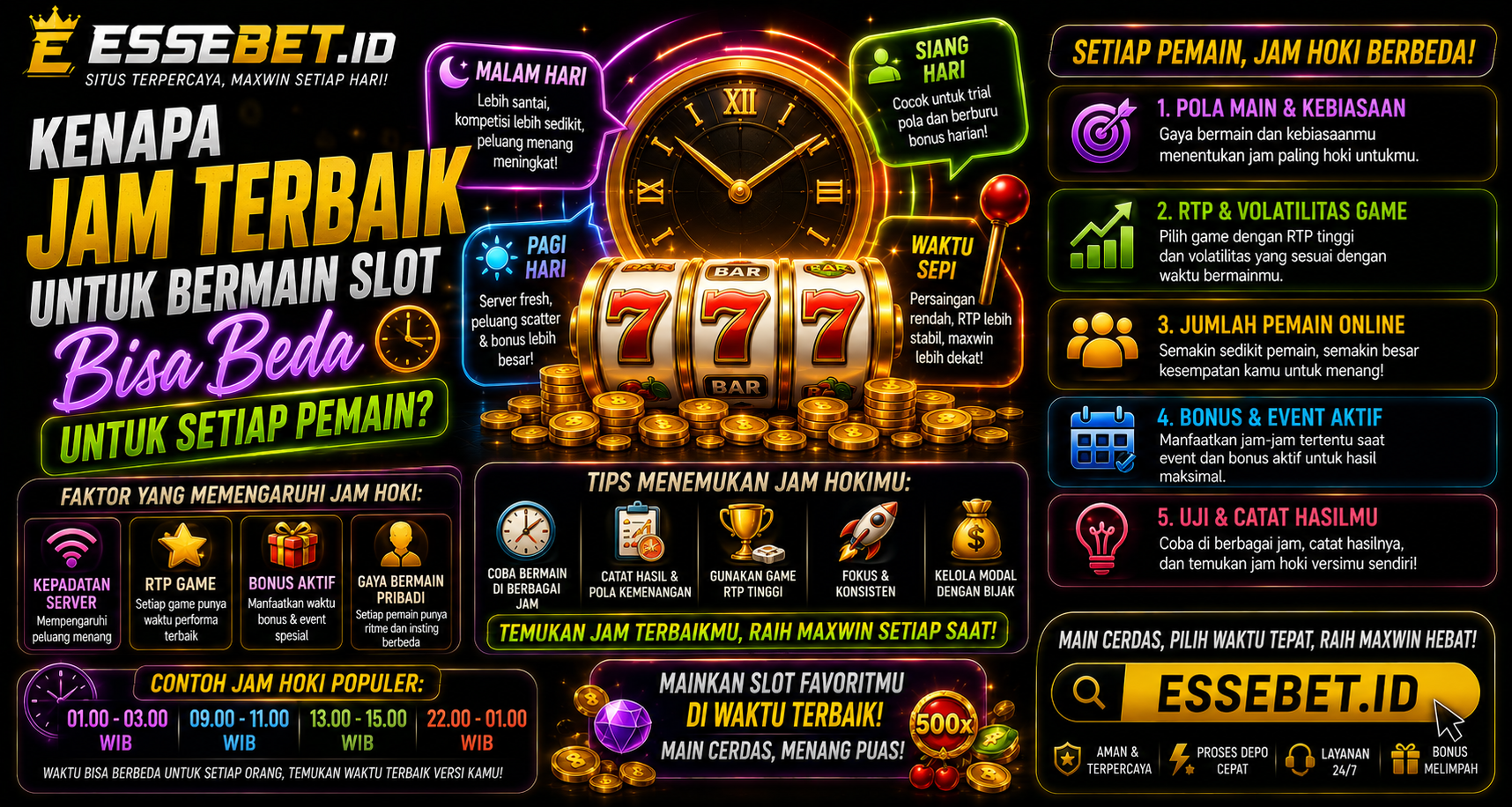 Kenapa Jam Terbaik untuk Bermain Slot Bisa Beda untuk Setiap Pemain